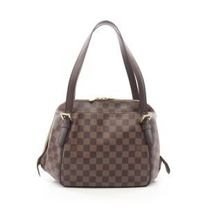 Louis Vuitton Belem Shoulder Bag Canvas Leather Damier Brown